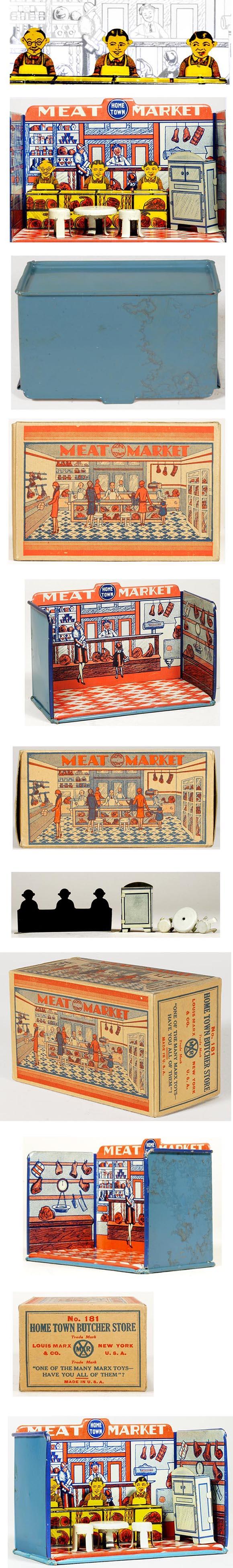 1930 Marx, Home Town Meat Market in Original Box